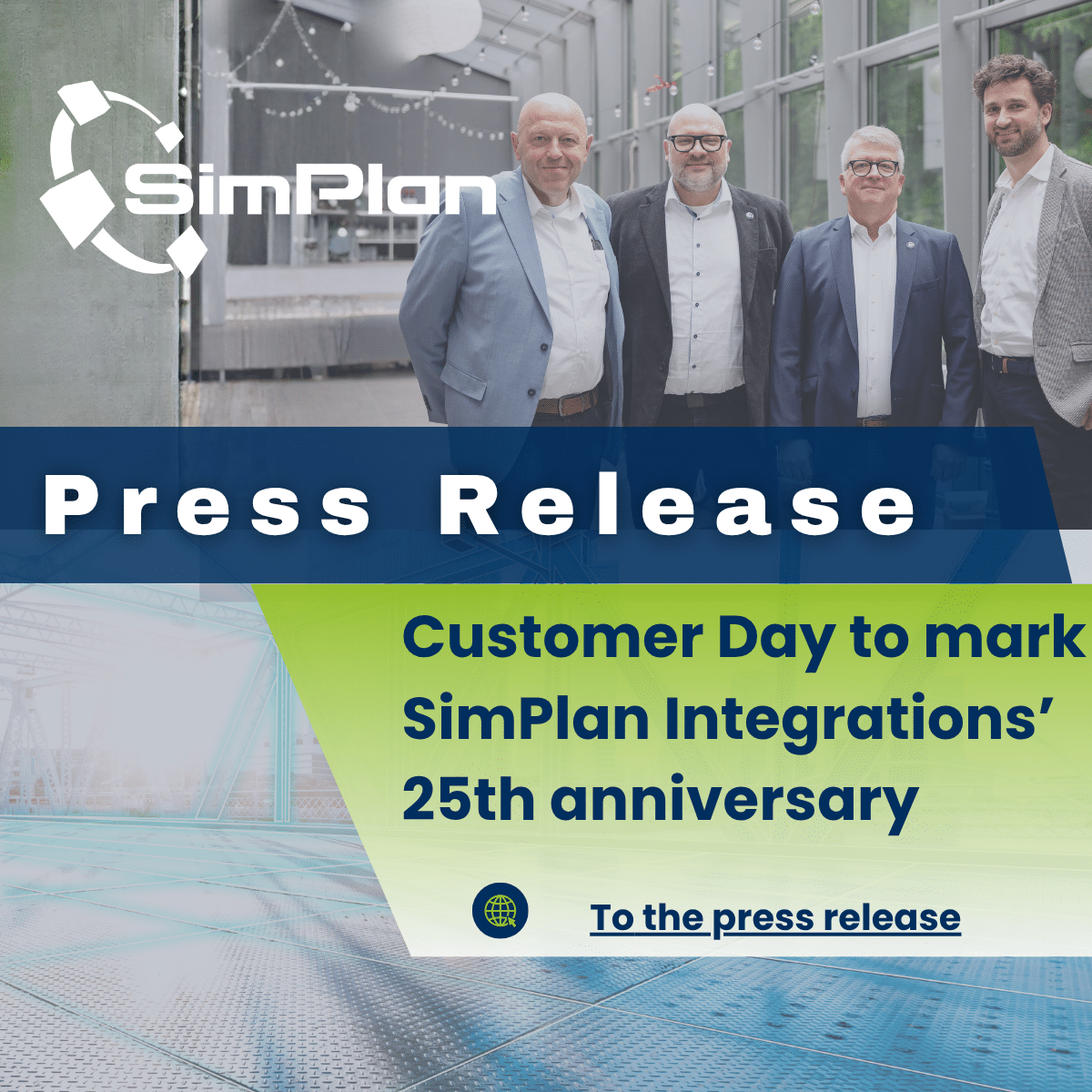 Press relaes Customer Day to mark 25 years anniversary of SimPlan Integrations