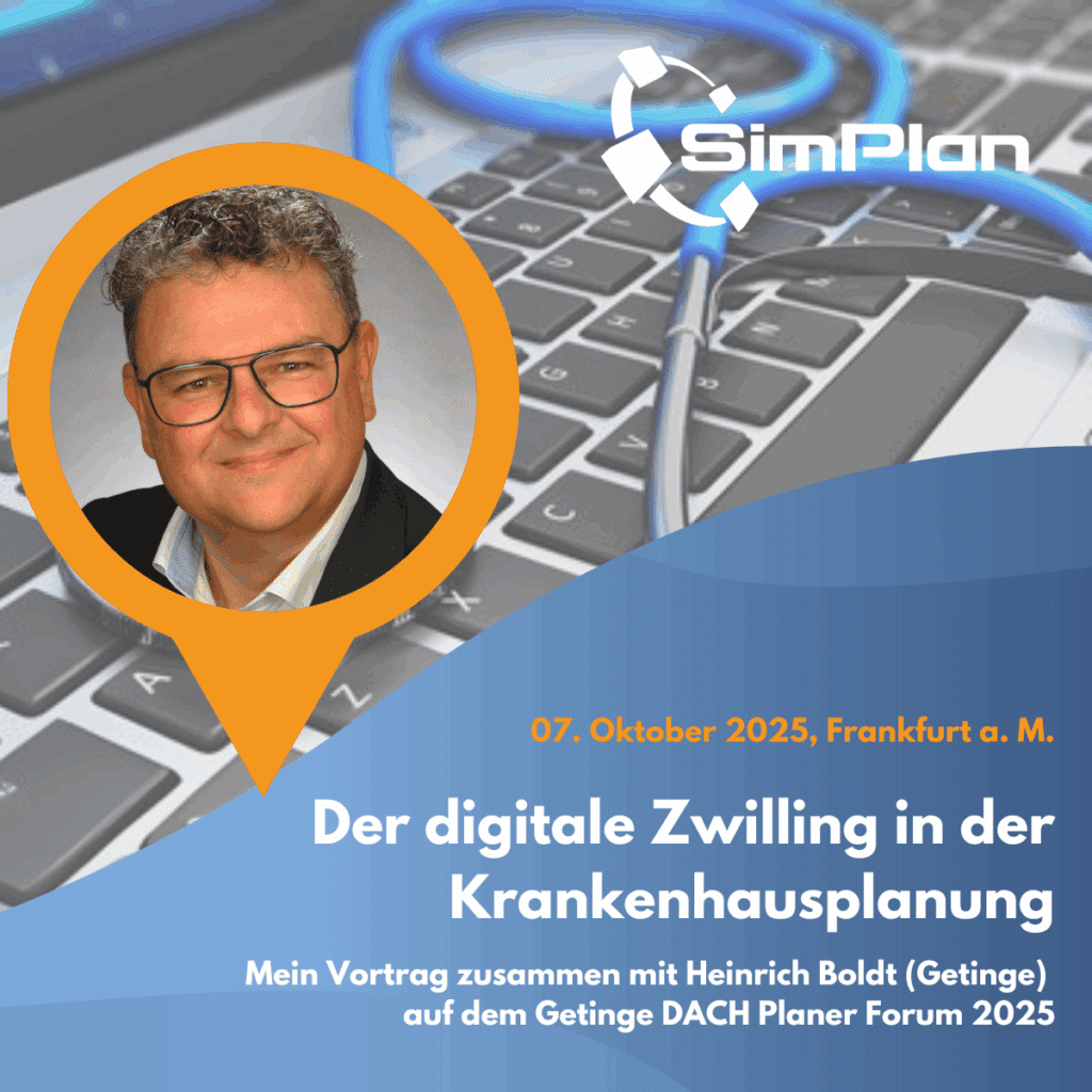 Getinge DACH Planer Forum 2025, Vortrag von Dr. Harry Kestenbaum: "Der digitale Zwilling in der Krankenhausplanung"